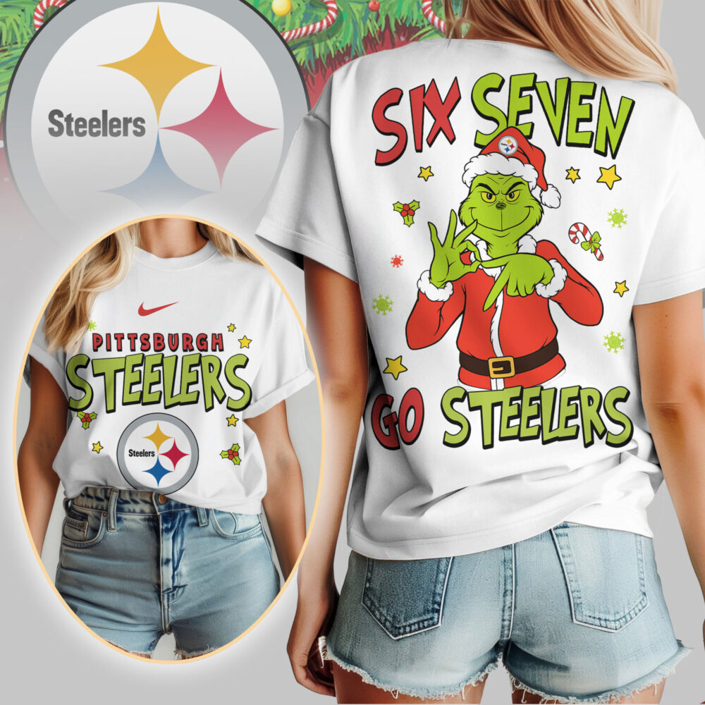 Pittsburgh Steelers | Premium NFL Grinch Six Seven Women Shirt TD