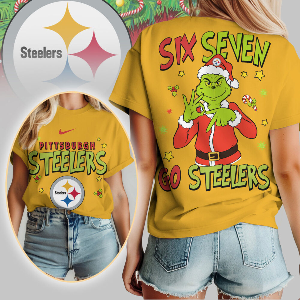 Pittsburgh Steelers | Premium NFL Grinch Six Seven Women Shirt TD