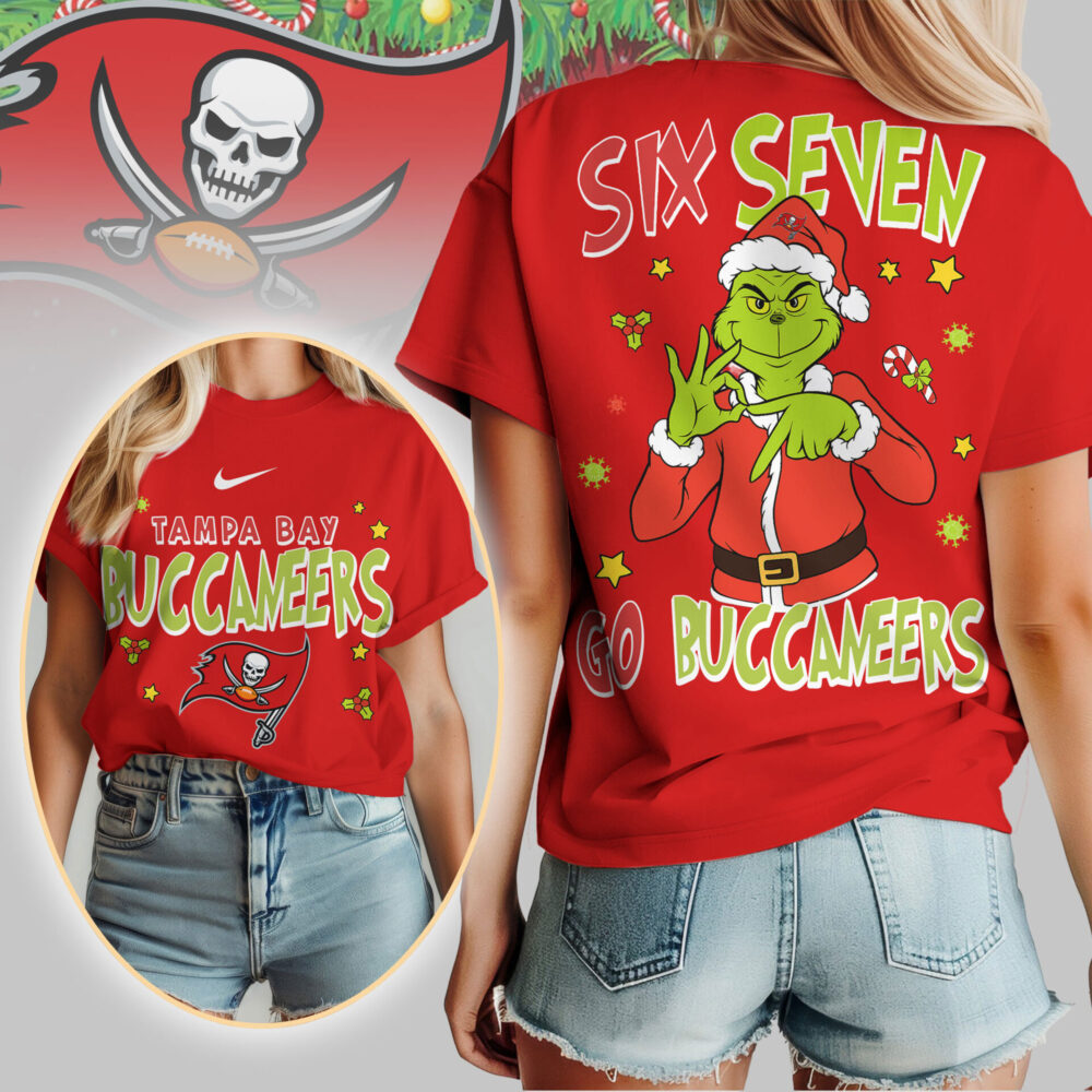 Tampa Bay Buccaneers | Premium NFL Grinch Six Seven Women Shirt TD