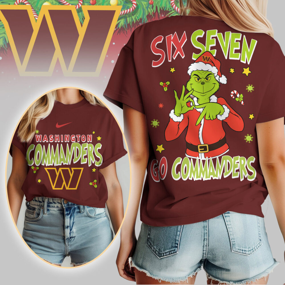Washington Commanders | Premium NFL Grinch Six Seven Women Shirt TD