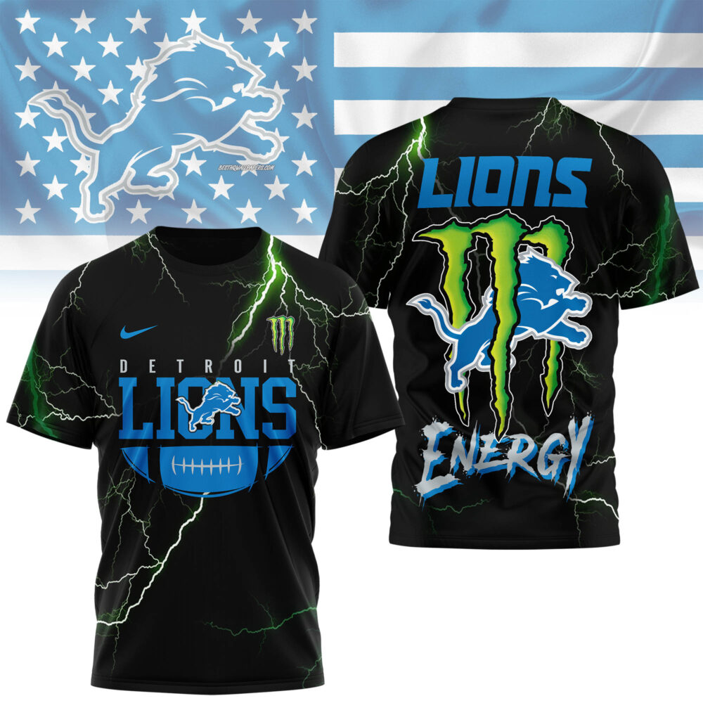 Detroit Lions | Premium NFL Monster Energy Graphic Shirt MM