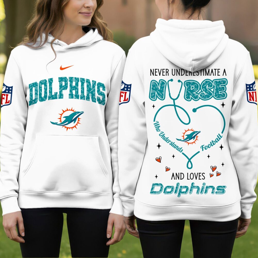 Miami Dolphins | Premium NFL Nurse Pride Hoodie NY