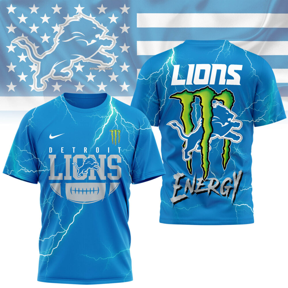 Detroit Lions | Premium NFL Monster Energy Graphic Shirt MM
