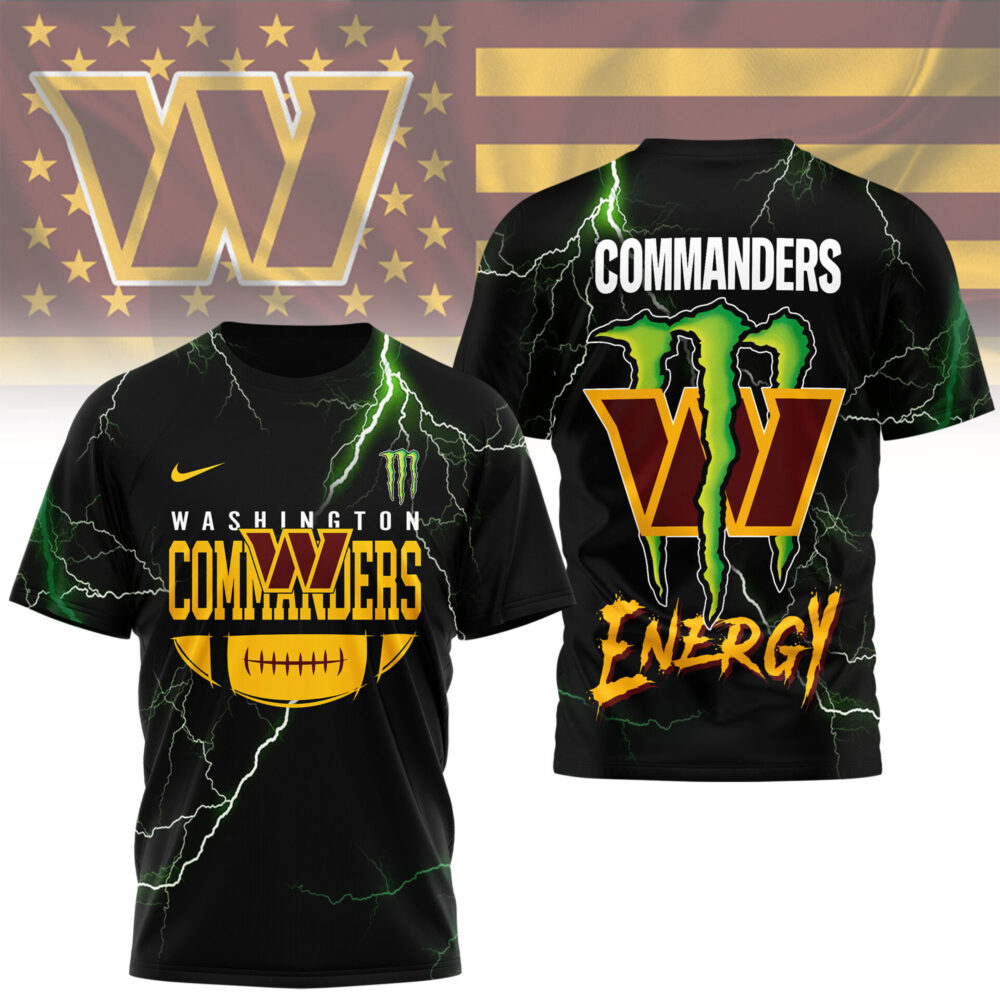 Washington Commanders | Premium NFL Monster Energy Graphic Shirt MM