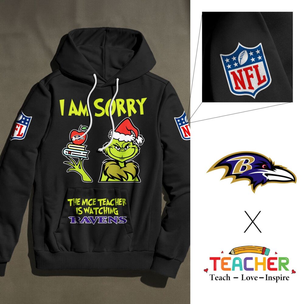 Baltimore Ravens | Premium NFL Grinch Teacher Appreciation Hoodie NY