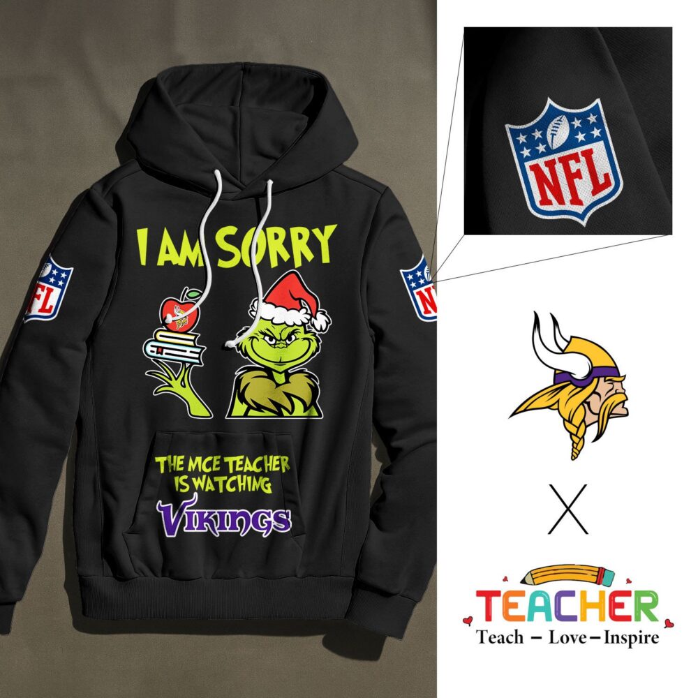 Minnesota Vikings | Premium NFL Grinch Teacher Appreciation Hoodie NY