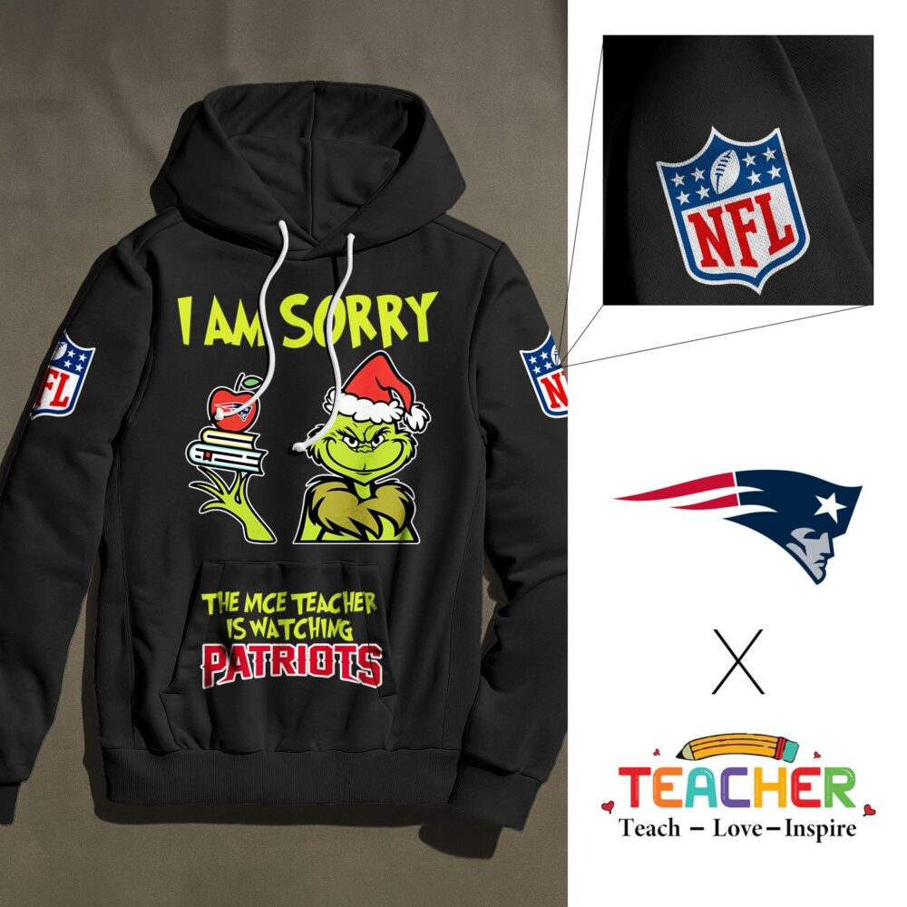 New England Patriots | Premium NFL Grinch Teacher Appreciation Hoodie NY