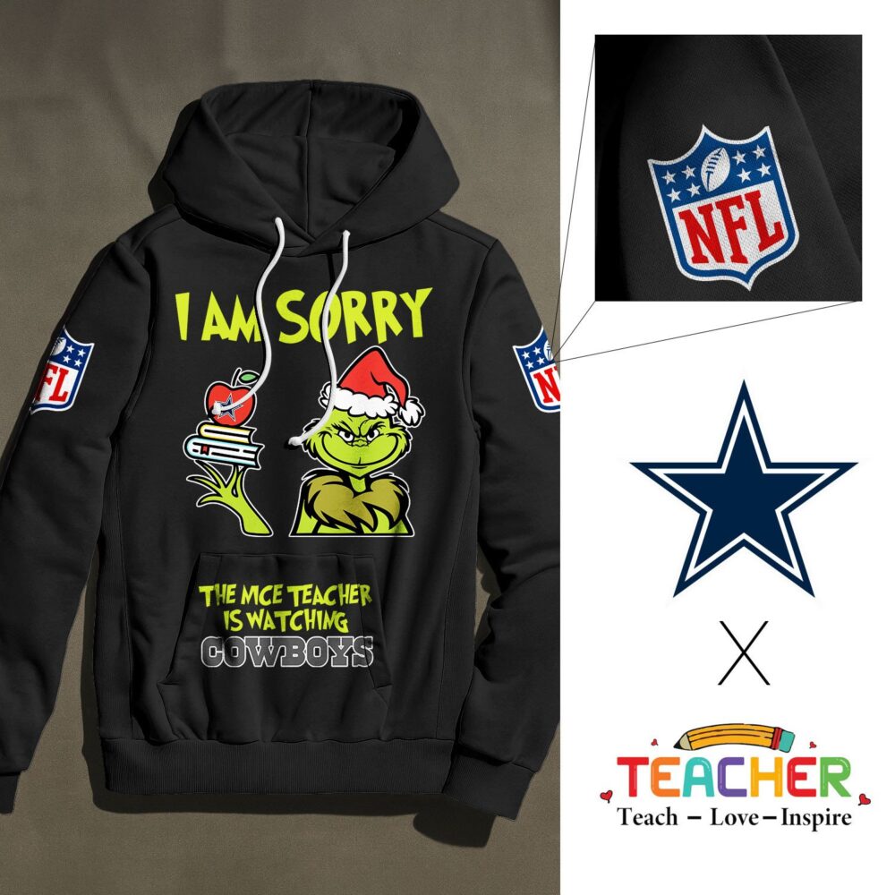 Dallas Cowboys | Premium NFL Grinch Teacher Appreciation Hoodie NY