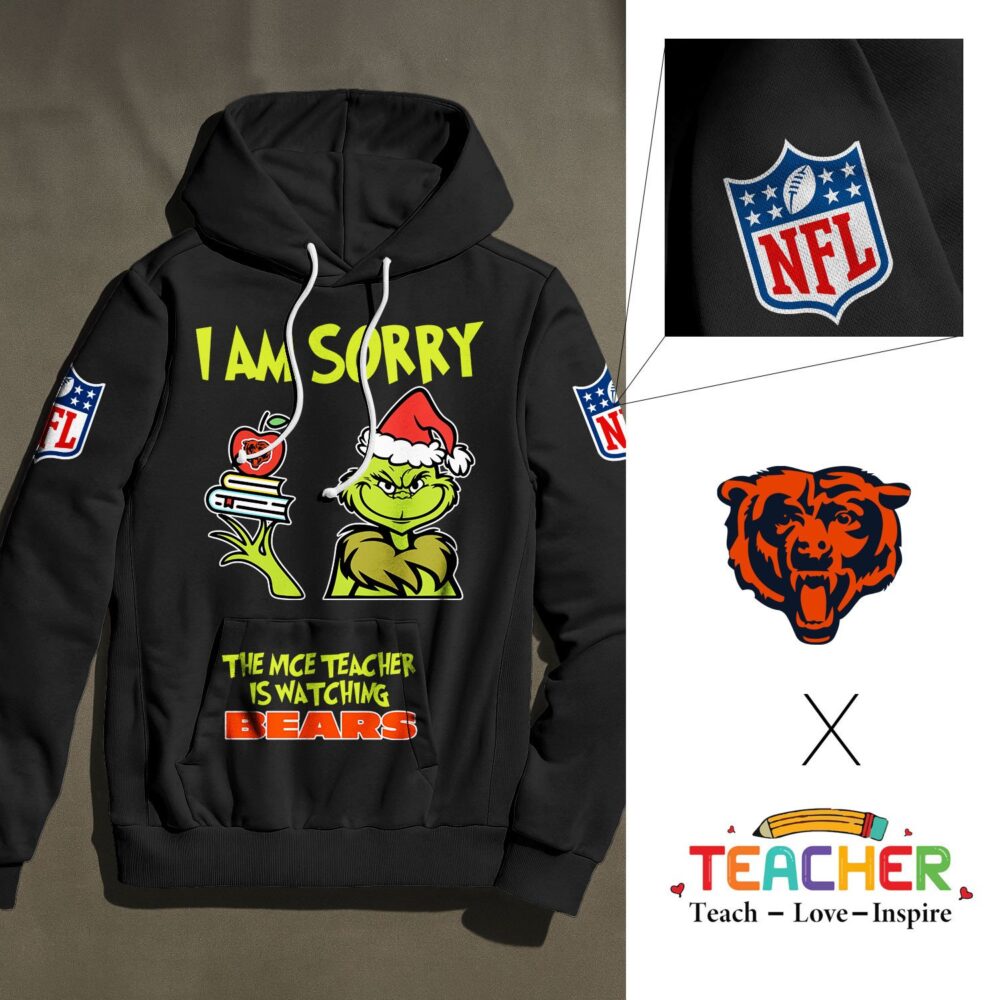 Chicago Bears | Premium NFL Grinch Teacher Appreciation Hoodie NY