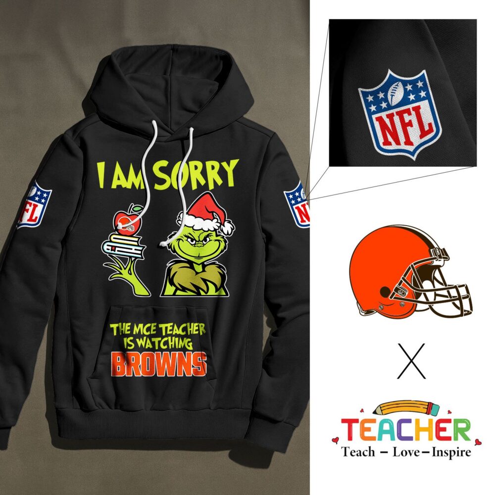 Cleveland Browns | Premium NFL Grinch Teacher Appreciation Hoodie NY