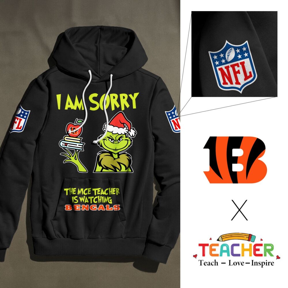 Cincinnati Bengals | Premium NFL Grinch Teacher Appreciation Hoodie NY