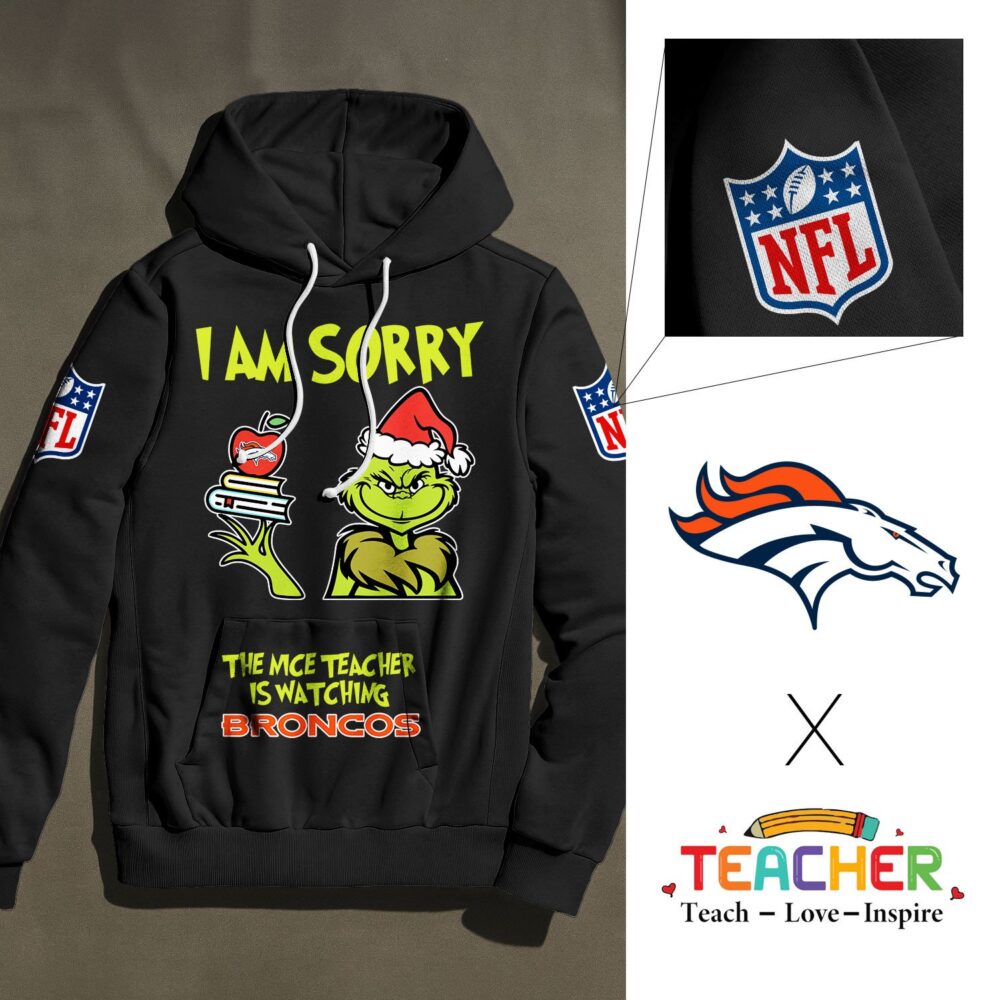 Denver Broncos | Premium NFL Grinch Teacher Appreciation Hoodie NY