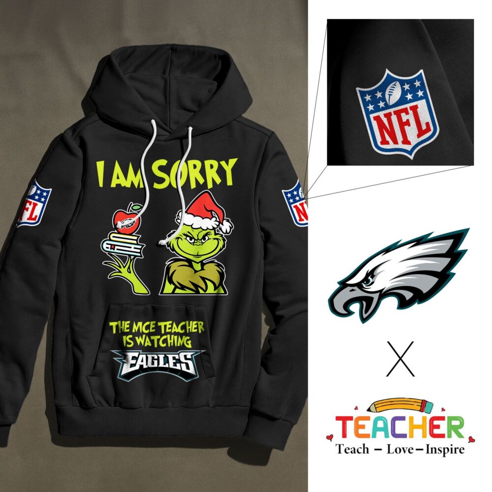 Philadelphia Eagles | Premium NFL Grinch Teacher Appreciation Hoodie NY