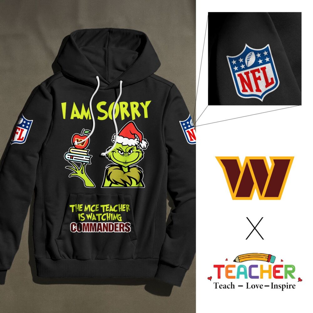 Washington Commanders | Premium NFL Grinch Teacher Appreciation Hoodie NY