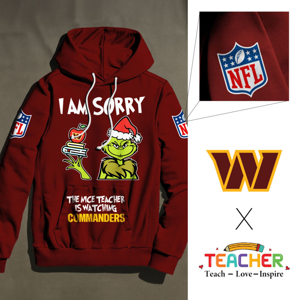 Washington Commanders | Premium NFL Grinch Teacher Appreciation Hoodie NY
