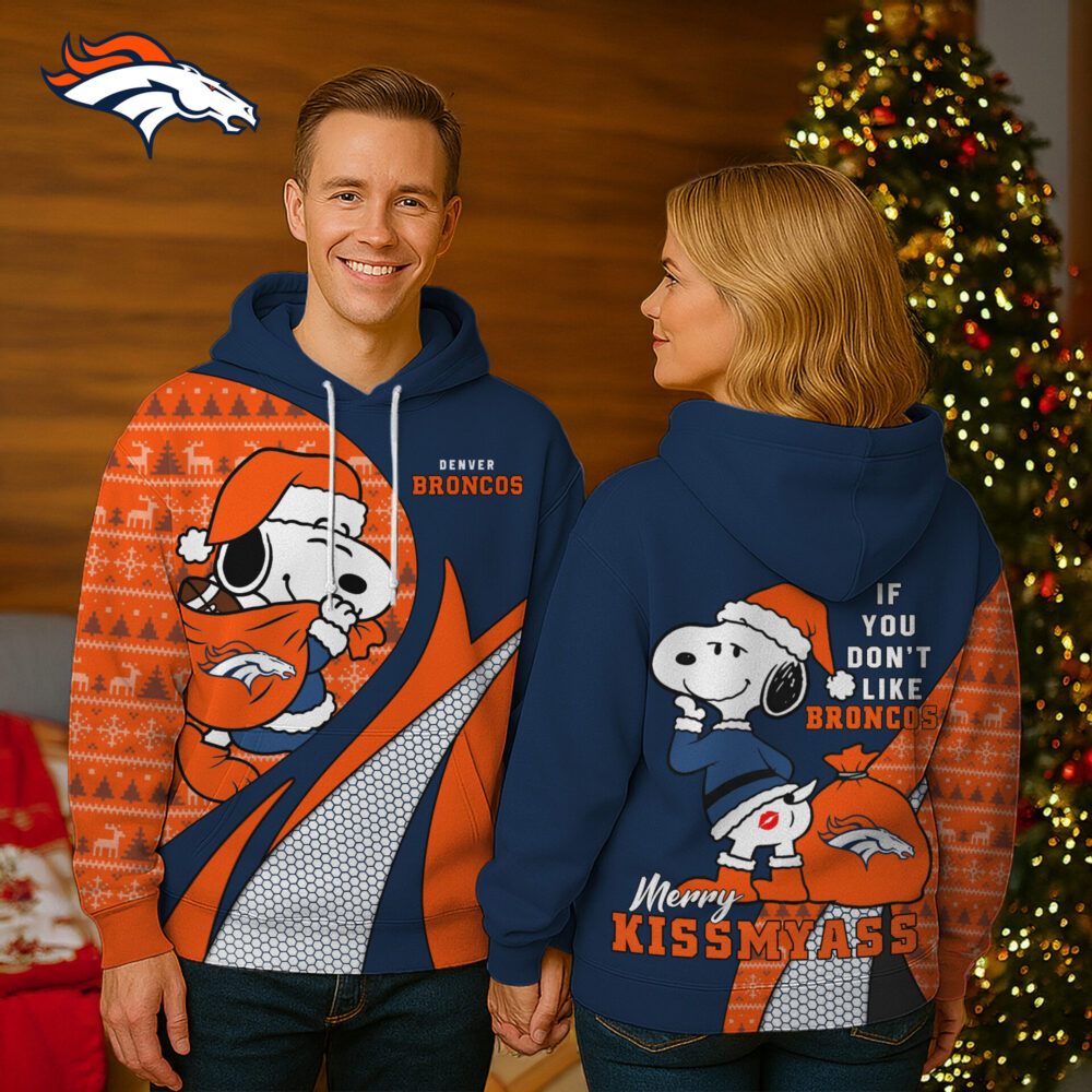 Denver Broncos | Premium NFL Funny Christmas Snoopy 3D Hoodie