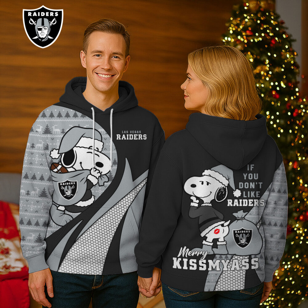 Las Vegas Raiders | Premium NFL Funny Christmas Snoopy 3D Hoodie
