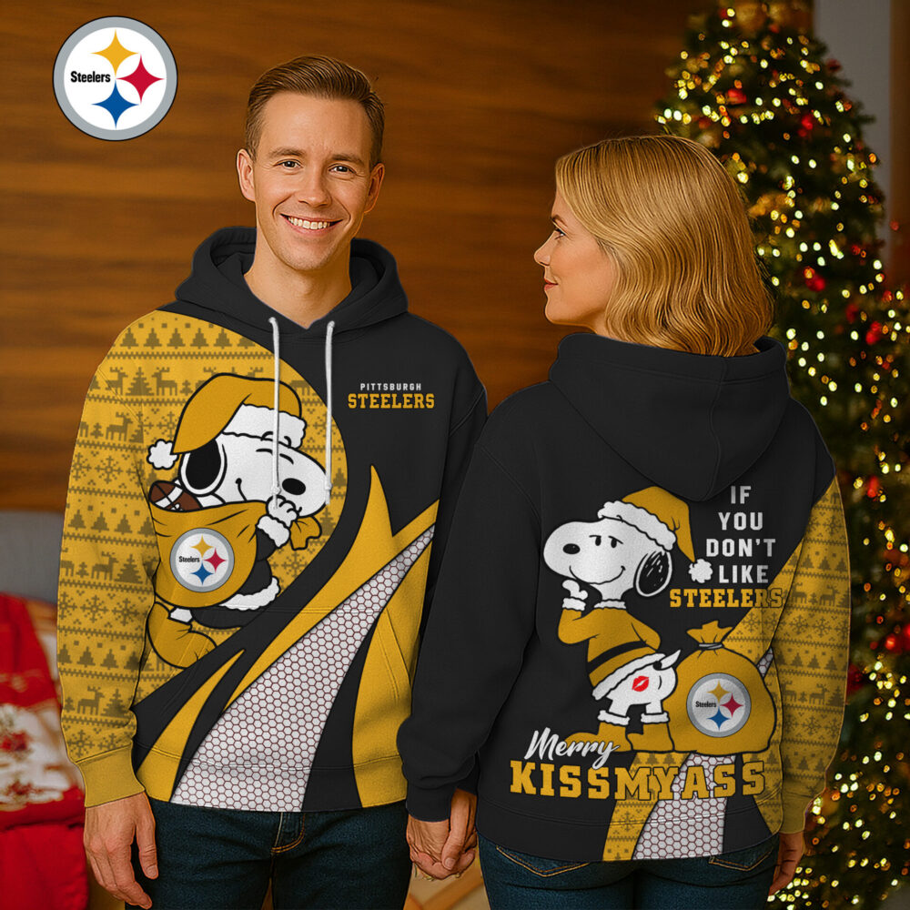 Pittsburgh Steelers | Premium NFL Funny Christmas Snoopy 3D Hoodie