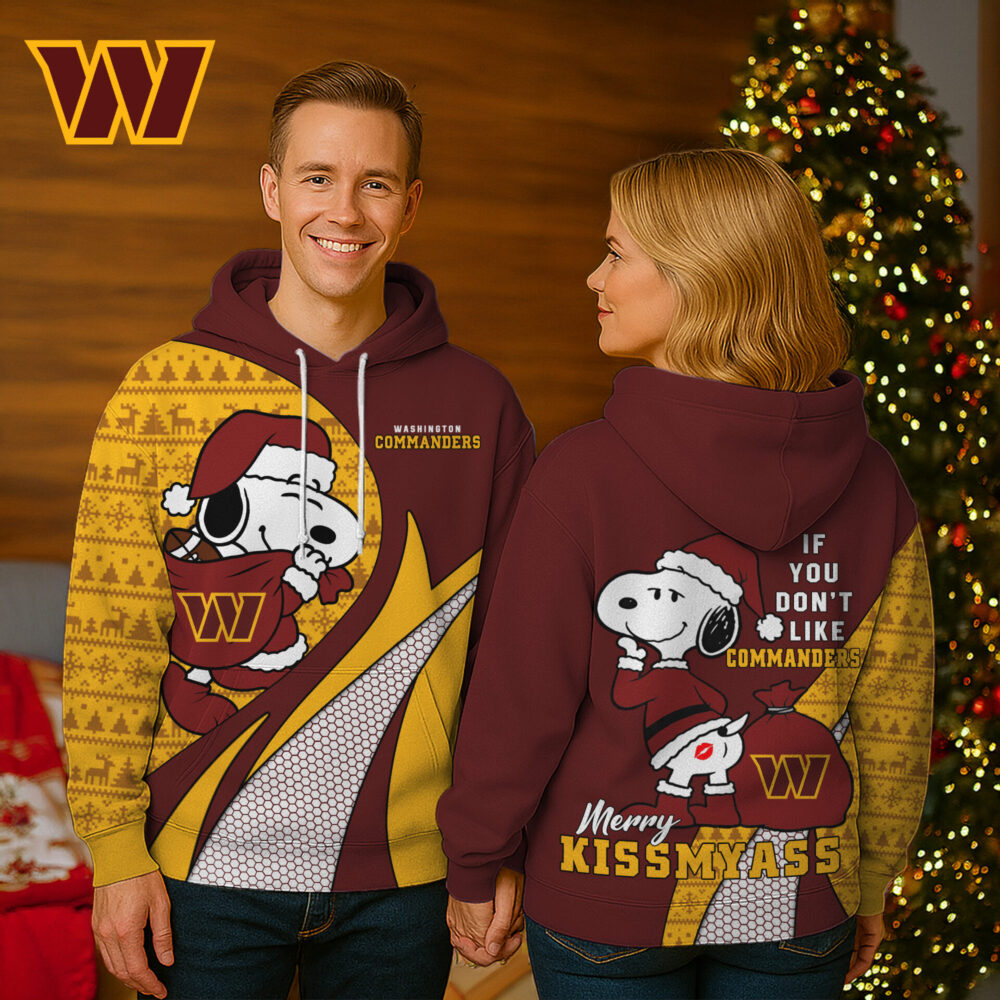 Washington Commanders | Premium NFL Funny Christmas Snoopy 3D Hoodie