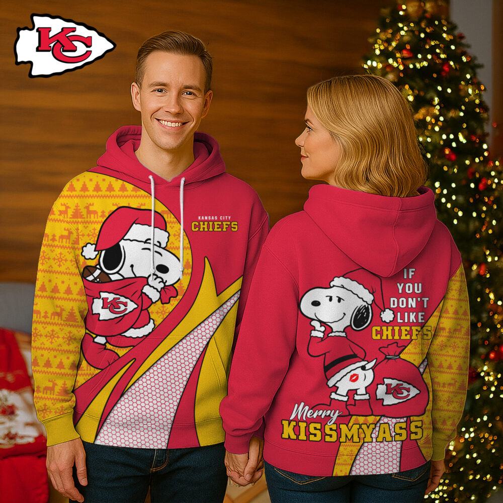 Kansas City Chiefs | Premium NFL Funny Christmas Snoopy 3D Hoodie
