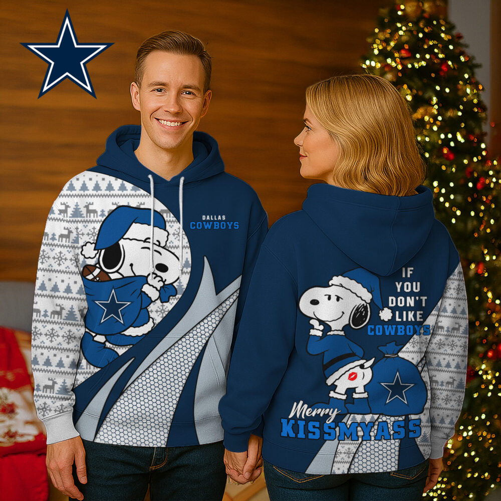 Dallas Cowboys | Premium NFL Funny Christmas Snoopy 3D Hoodie