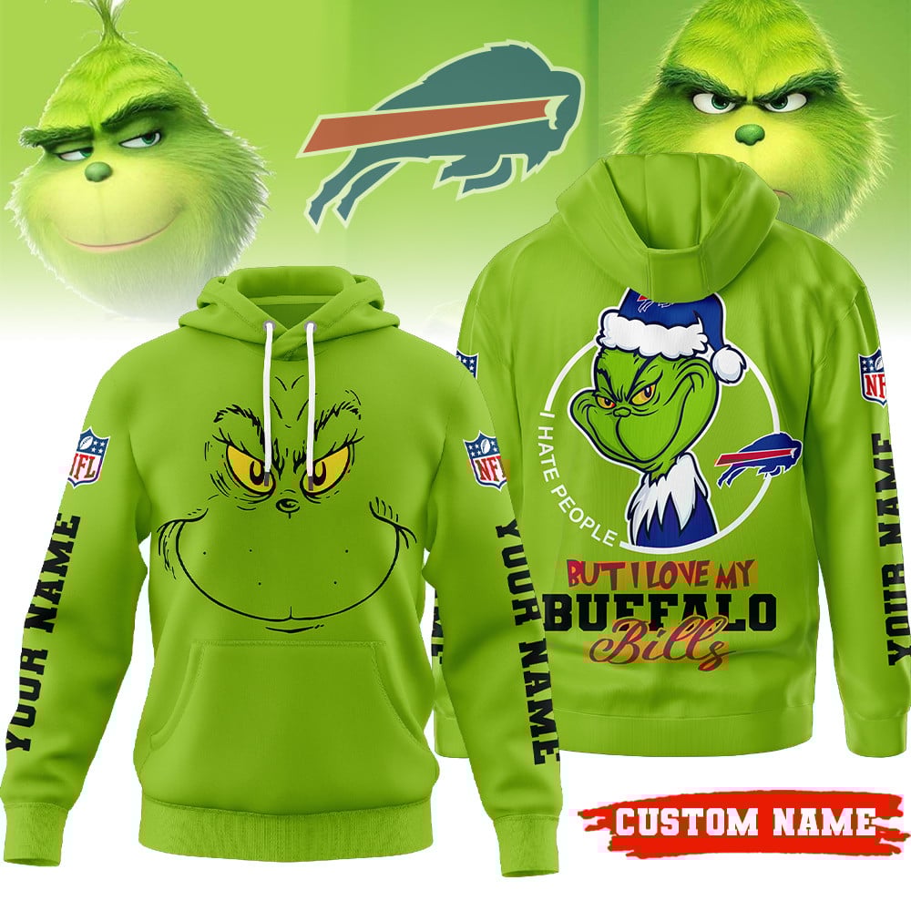 Buffalo Bills | Premium NFL Grinch I Hate People Hoodie MM