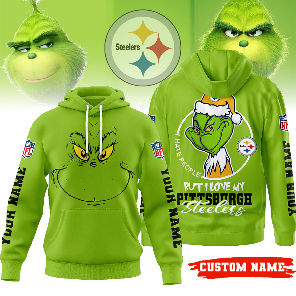 Pittsburgh Steelers | Premium NFL Grinch I Hate People Hoodie MM