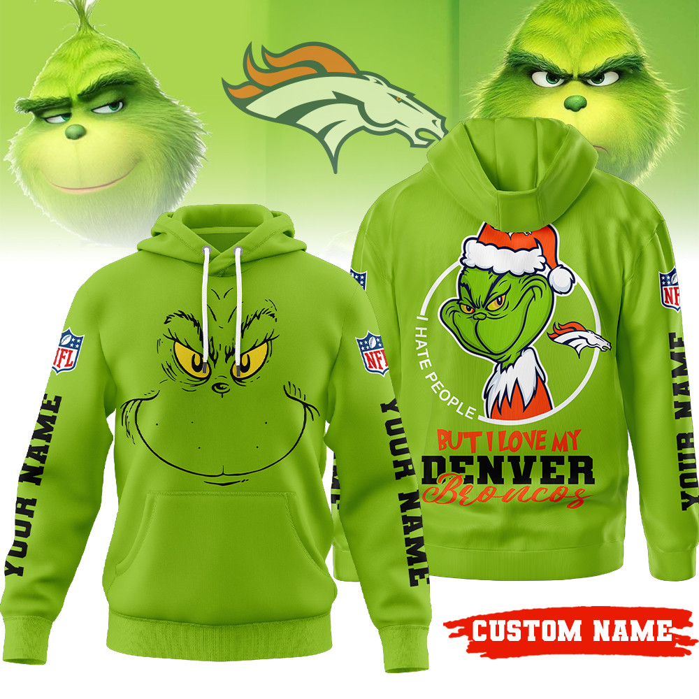 Denver Broncos | Premium NFL Grinch I Hate People Hoodie MM