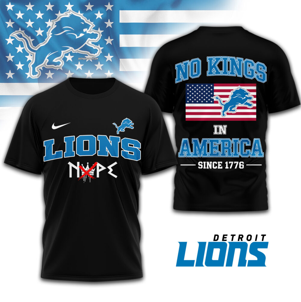 Detroit Lions | Premium NFL No Kings 3D Shirt TD