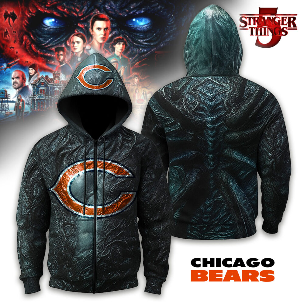 Chicago Bears | Premium NFL Stranger Things Zip Hoodie TD
