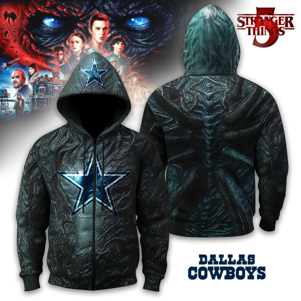 Dallas Cowboys | Premium NFL Stranger Things Zip Hoodie TD