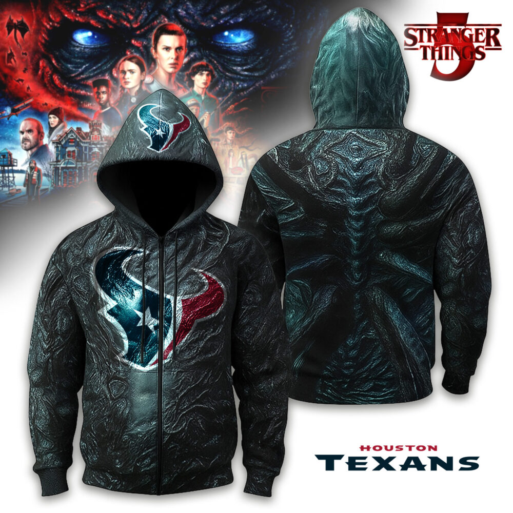Houston Texans | Premium NFL Stranger Things Zip Hoodie TD