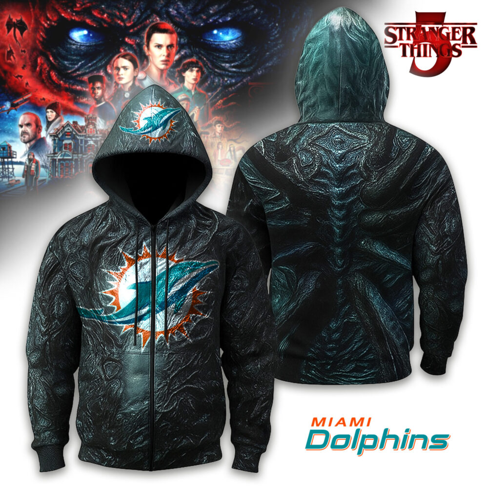 Miami Dolphins | Premium NFL Stranger Things Zip Hoodie TD
