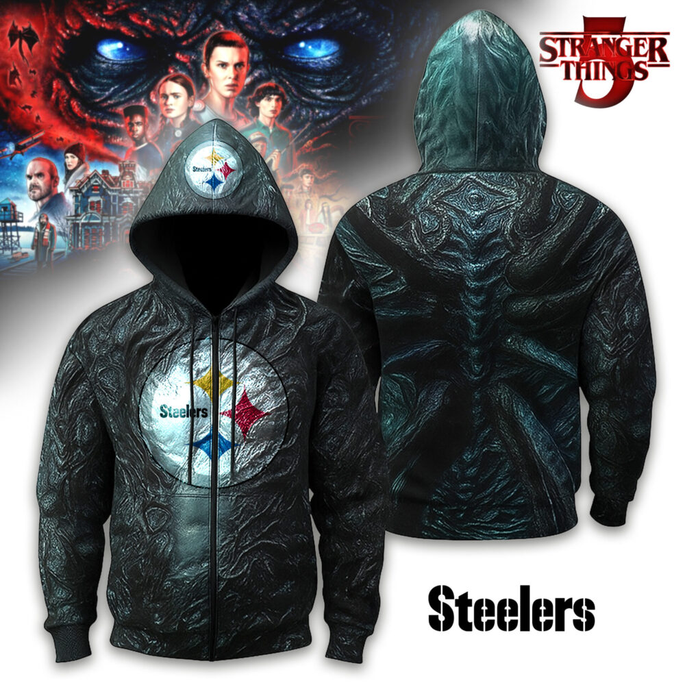 Pittsburgh Steelers | Premium NFL Stranger Things Zip Hoodie TD
