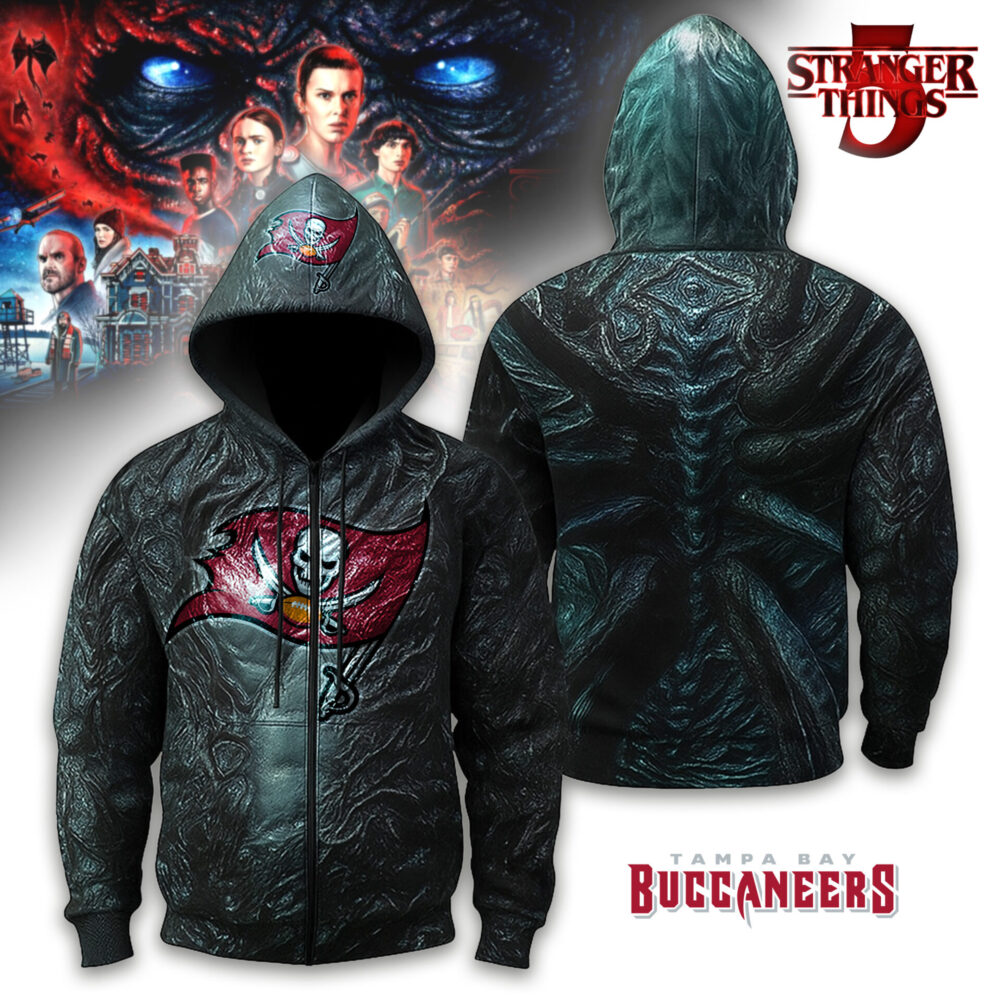 Tampa Bay Buccaneers | Premium NFL Stranger Things Zip Hoodie TD - 4XL