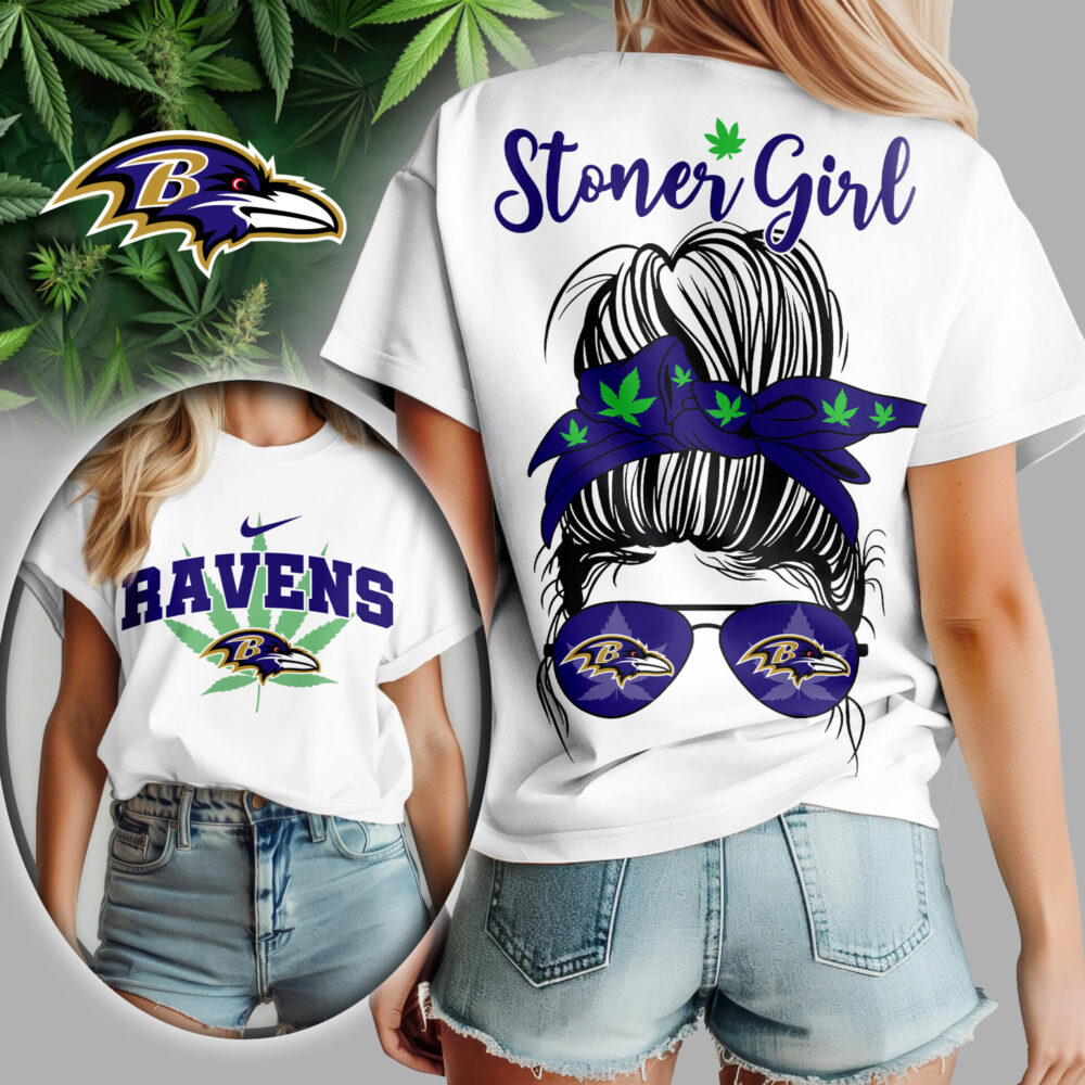 Baltimore Ravens | Premium NFL Stoner Girl Women Shirt TD