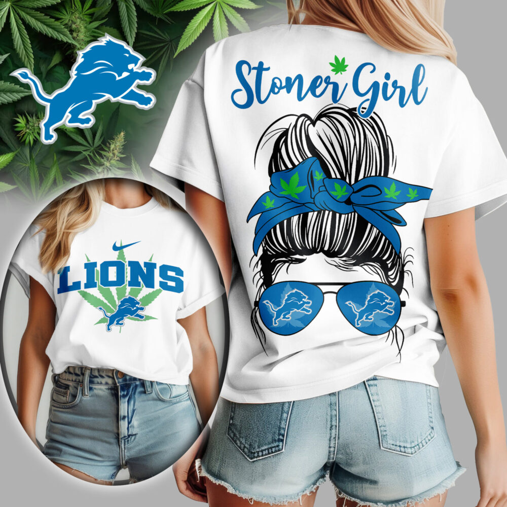 Detroit Lions | Premium NFL Stoner Girl Women Shirt TD
