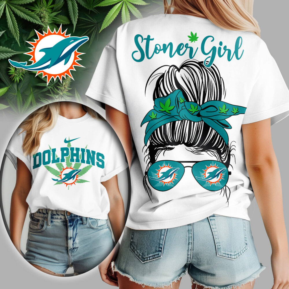 Miami Dolphins | Premium NFL Stoner Girl Women Shirt TD