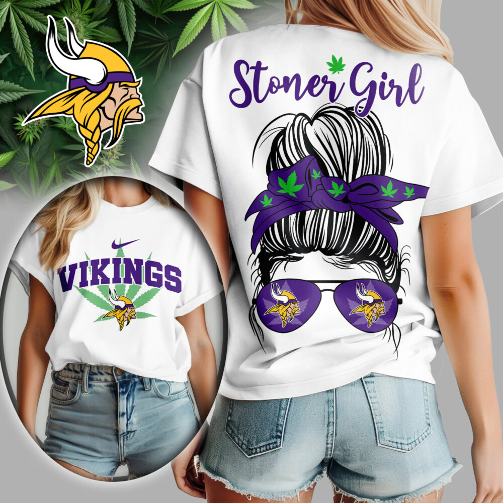 Minnesota Vikings | Premium NFL Stoner Girl Women Shirt TD