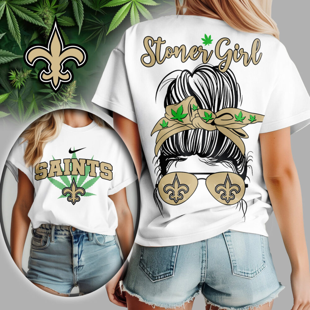 New Orleans Saints | Premium NFL Stoner Girl Women Shirt TD