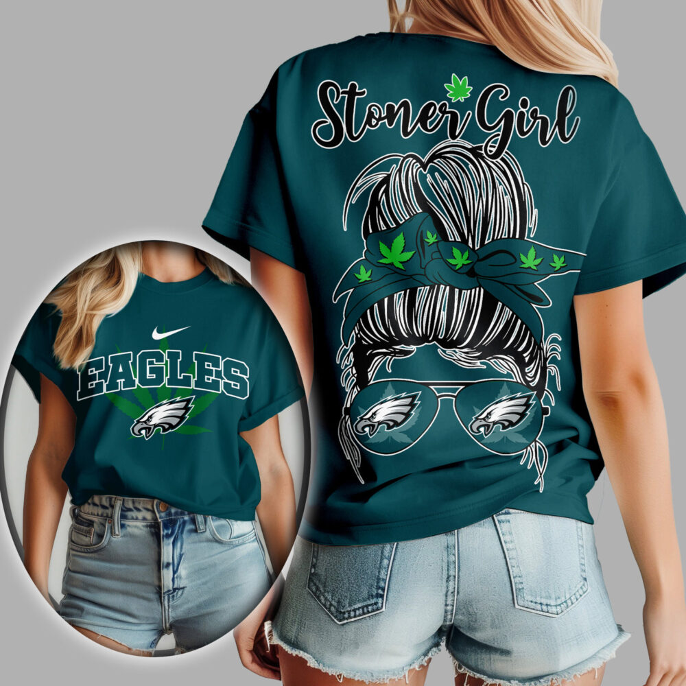 Philadelphia Eagles | Premium NFL Stoner Girl Women Shirt TD