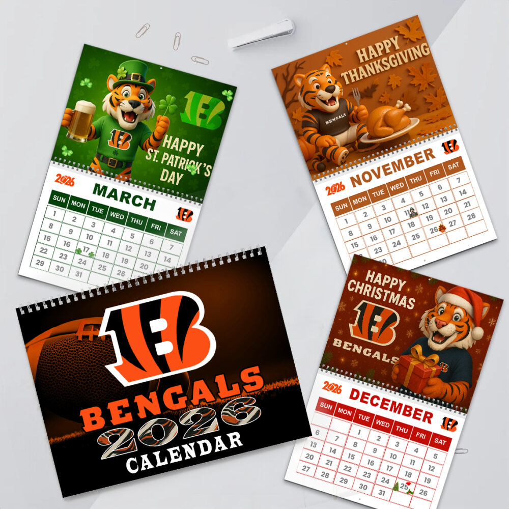 Cincinnati Bengals | Premium NFL 2026 Wall Calendar