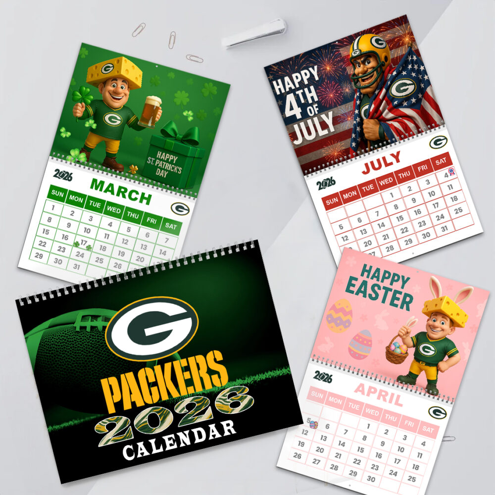 Green Bay Packers | Premium NFL 2026 Wall Calendar