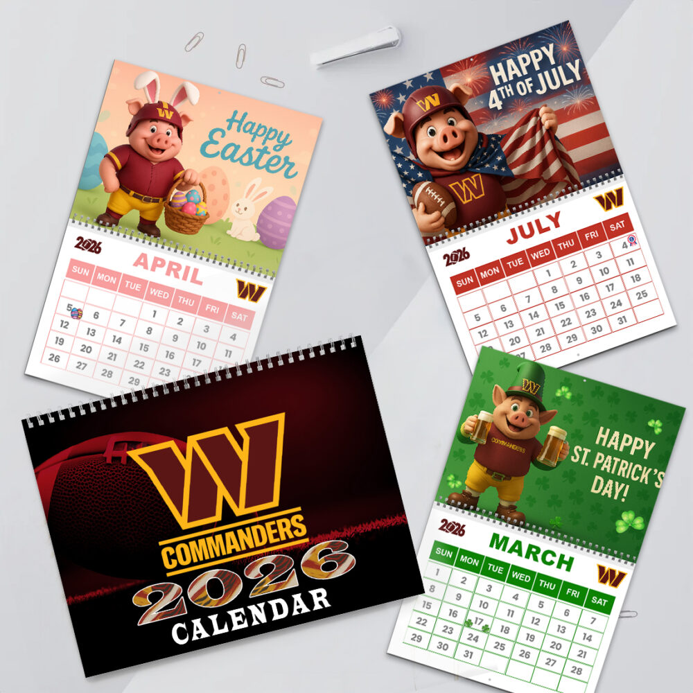 Washington Commanders | Premium NFL 2026 Wall Calendar