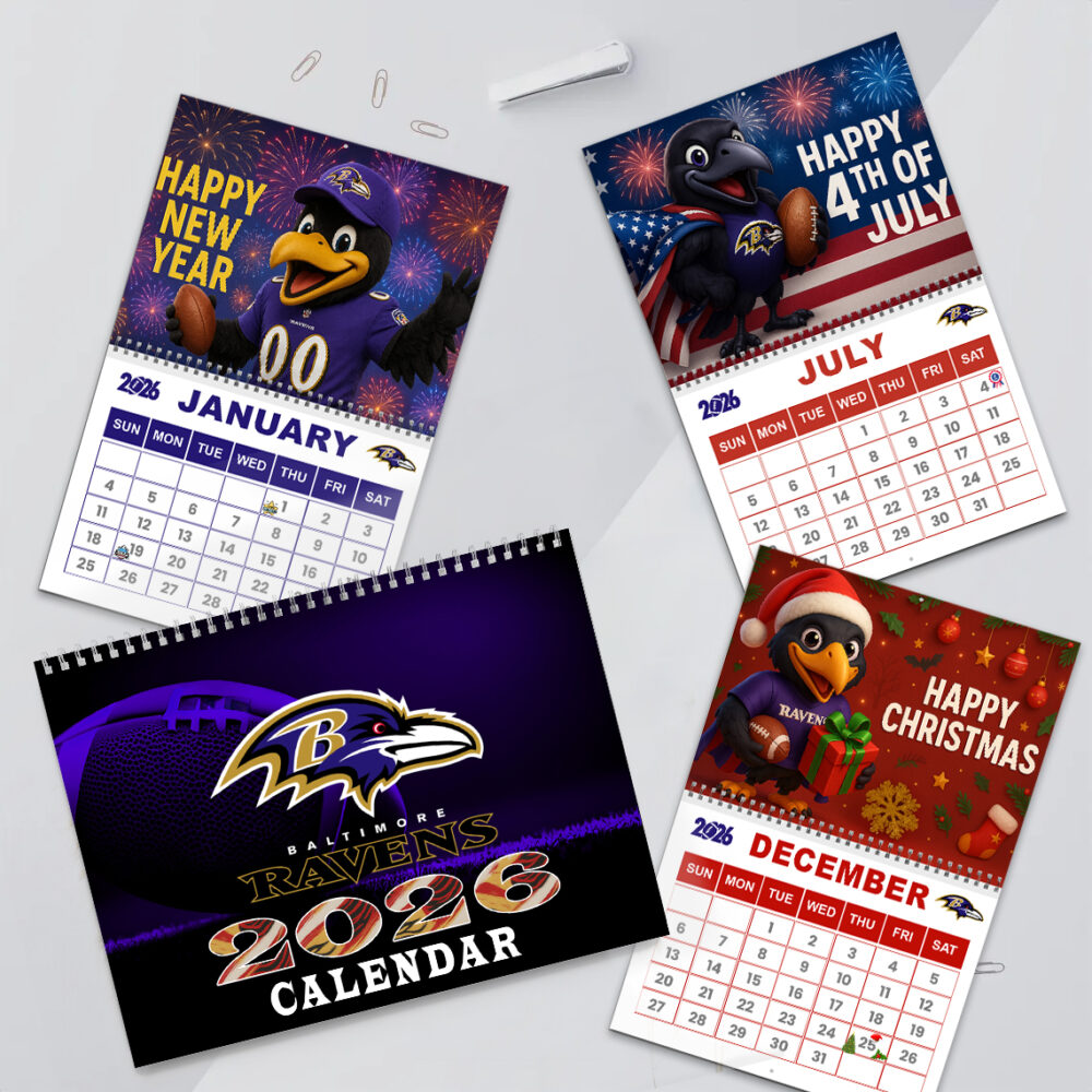 Baltimore Ravens | Premium NFL 2026 Wall Calendar