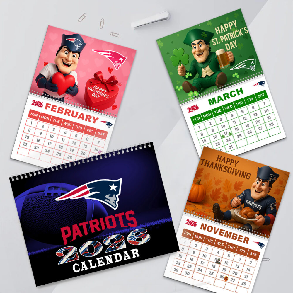 New England Patriots | Premium NFL 2026 Wall Calendar