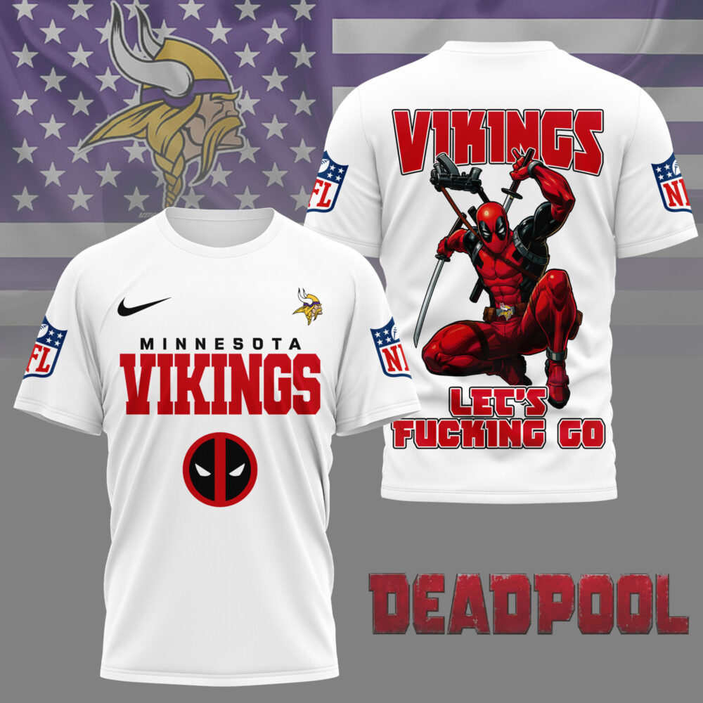 Minnesota Vikings | Premium NFL Deadpool Fan 3D Shirt NY