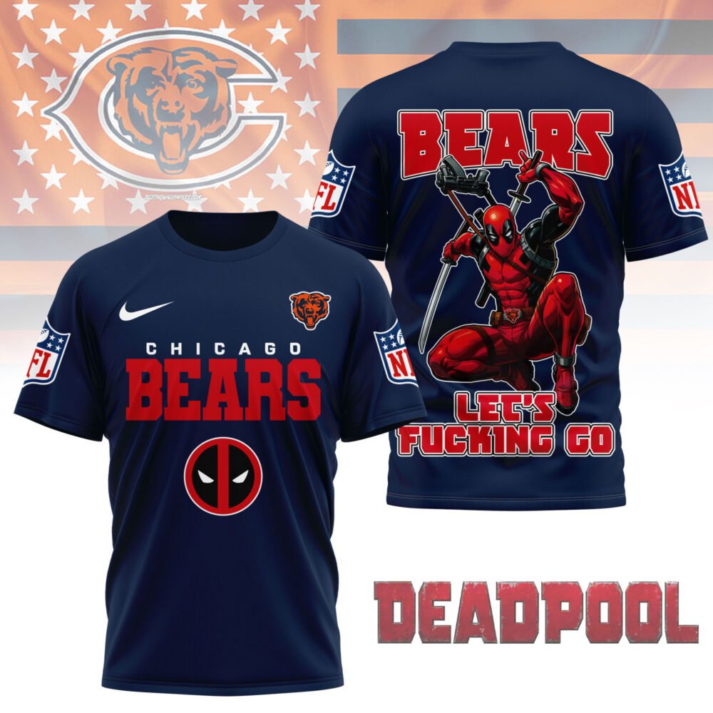 Chicago Bears | Premium NFL Deadpool Fan 3D Shirt NY