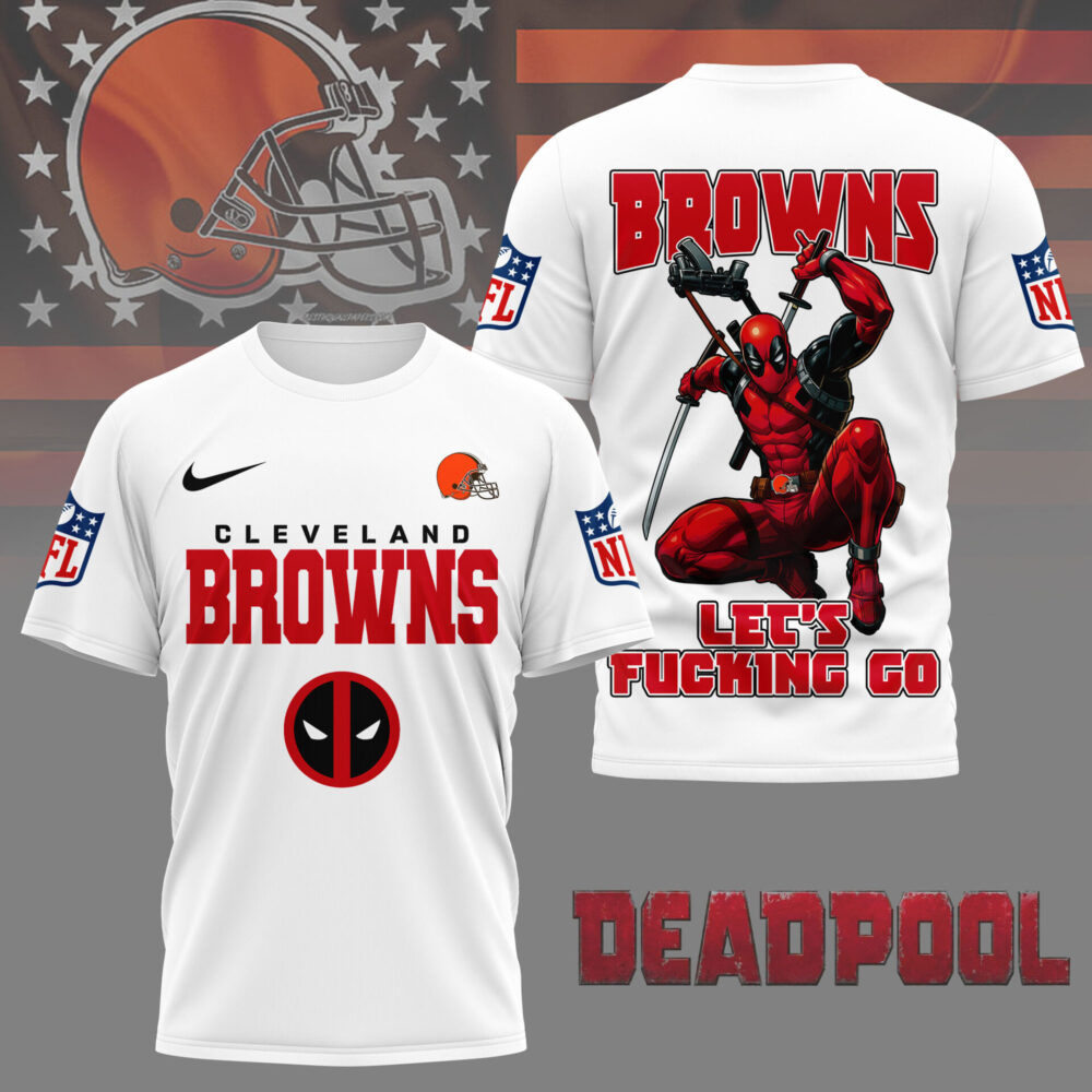 Cleveland Browns | Premium NFL Deadpool Fan 3D Shirt NY