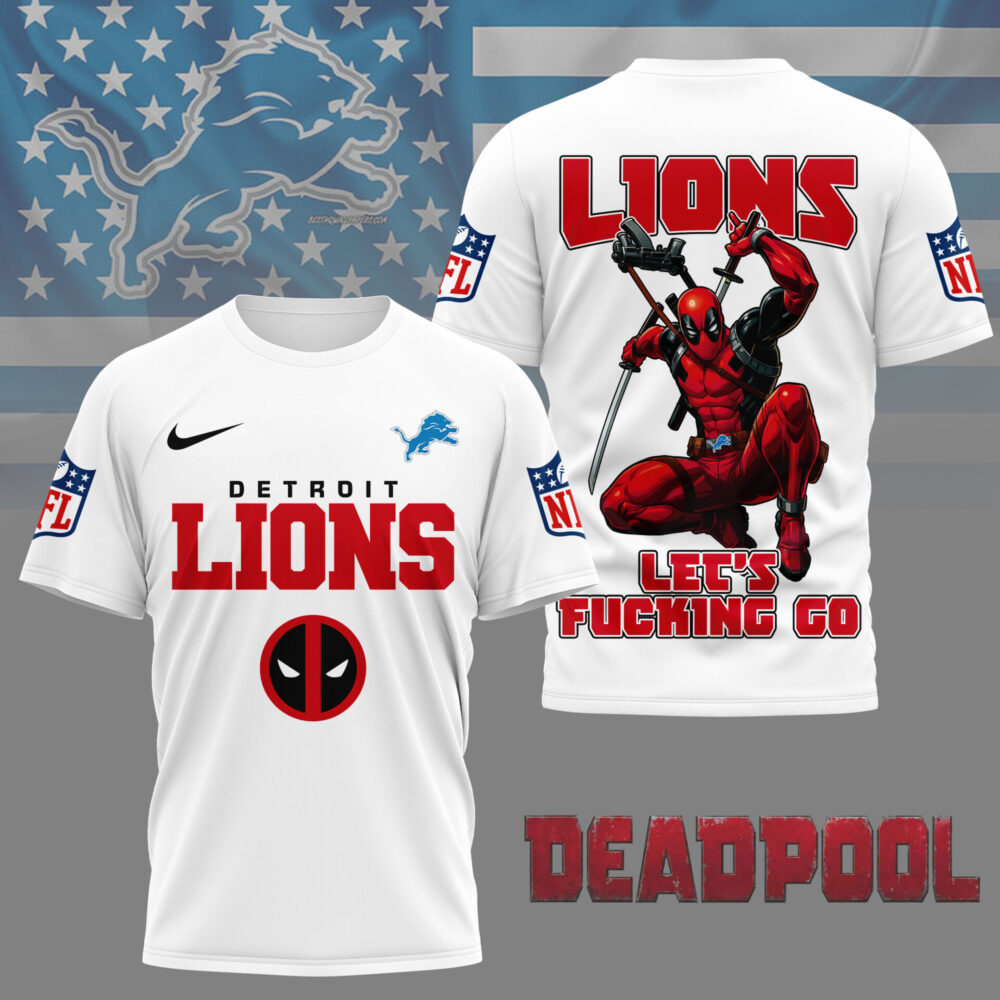 Detroit Lions | Premium NFL Deadpool Fan 3D Shirt NY
